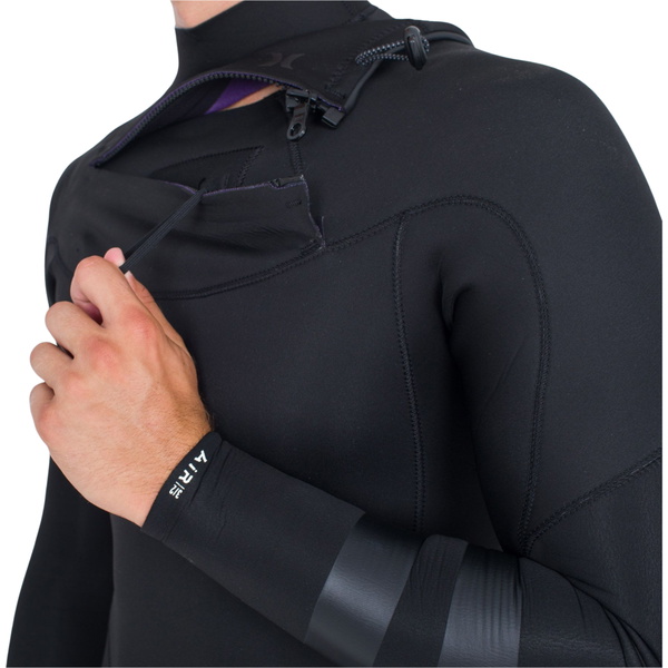2026 Hurley Da Uomo Air 3/2mm Chest Zip Muta MFS0013312 - Black